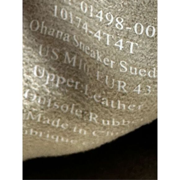 Men's Olukai Ohana Shoes Lace Up Sneaker Size US 10M EUR 43 Suede Gray EUC - Picture 9 of 11